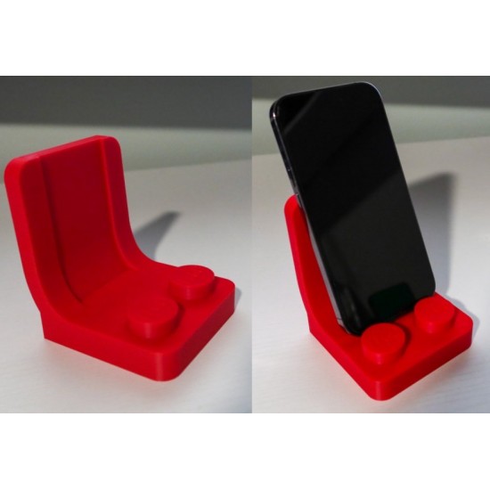 3D Yazıcı Tasarımı Dev Lego Tuğlası Görünümlü Masaüstü Telefon Standı