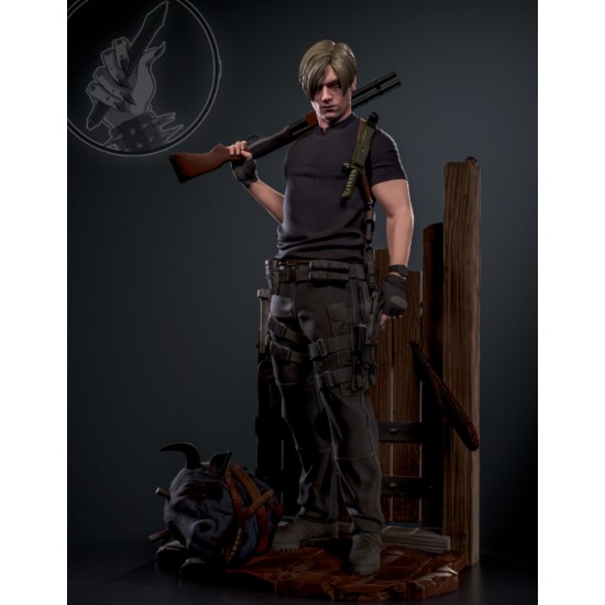 Leon S. Kennedy Resident Evil 4 Remake Heykeli - 3D Baskı Detaylı Koleksiyon Figürü - Gamer Odası Dekoru