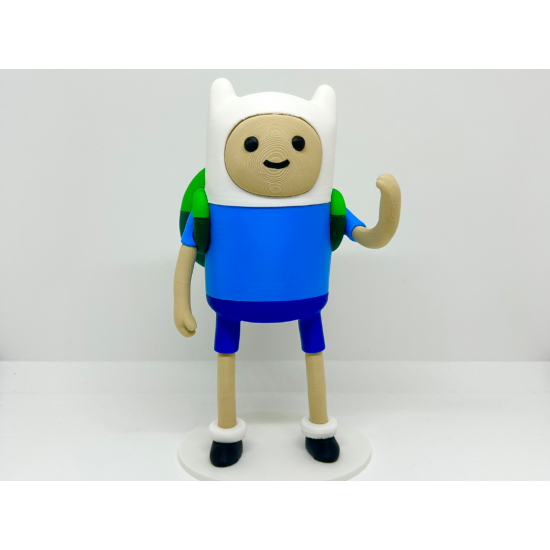 Finn the Human Figürü - 3D Yazıcı Tasarım Adventure Time Biblosu - Macera Zamanı Finn Heykelcik