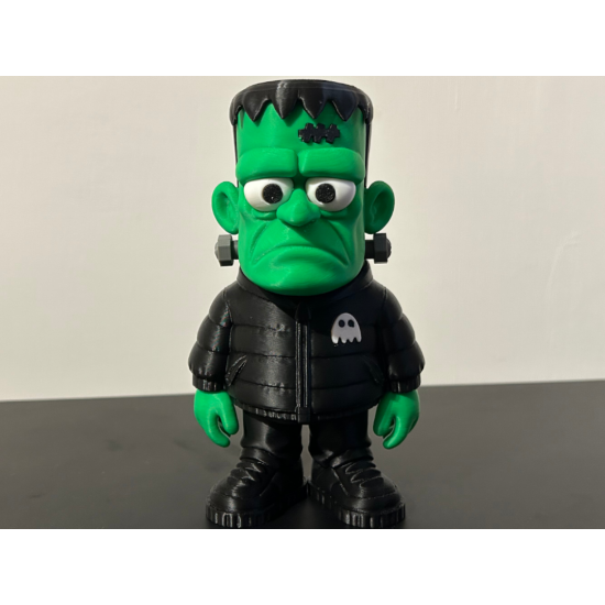 Frankenstein Figürü - 3D Yazıcı Tasarım Modern Korku Biblosu - Şişme Montlu Frankenstein