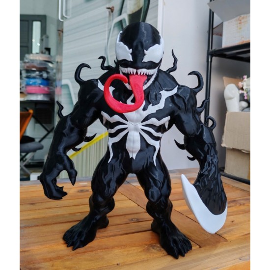 Venom Devasa Koleksiyon Figürü - 3D Baskı Marvel Heykel - Detaylı Anti-Hero Biblo