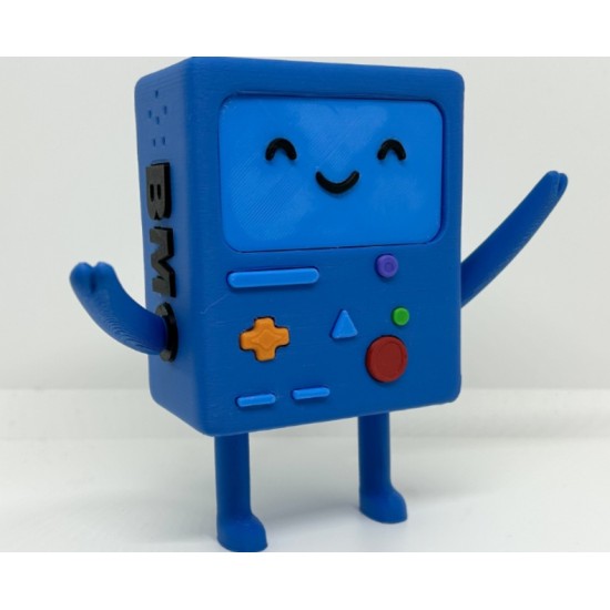 BMO Adventure Time Figürü - 3D Baskı Neşeli Oyun Konsolu Biblosu - Koleksiyonluk Gamer Masası Dekoru