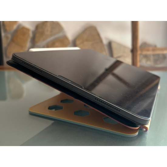 Katlanabilir Ergonomik Tablet ve Laptop Standı - Altıgen Desenli 3D Baskı Taşınabilir Tutucu