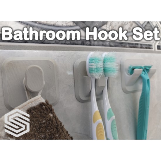 Banyo Askı Seti - Diş Fırçası Tutucu, Tıraş Bıçağı Standı ve Havlu Askısı
