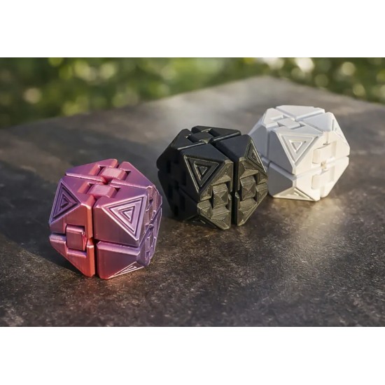 Odaklanma ve Stres Giderici Modern Fidget Toy - Geometrik Desenli Sonsuzluk Küpü