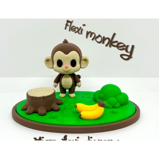Flexi Monkey & Orman Diorama Seti