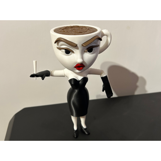 Tiffany de Kahve Keyfi Figürü - İkonik Sinema Karakteri 3D Tasarım Obje