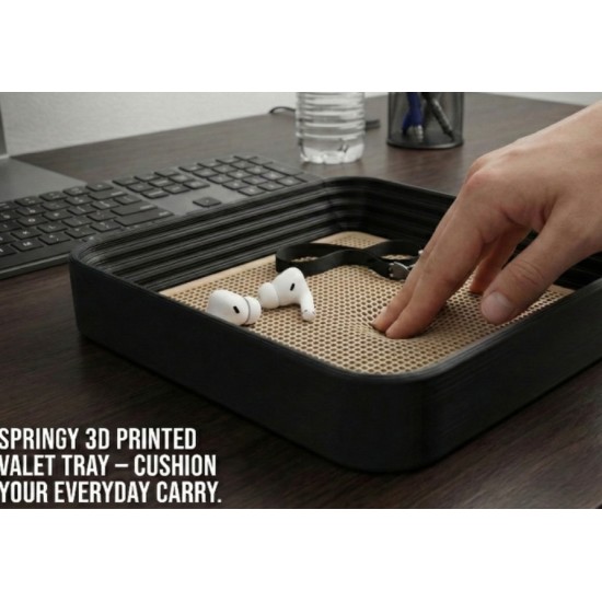 Esnek Tabanlı 3D Tasarım Masaüstü Düzenleyici Tepsi - Springy Valet Tray - Modern Organizer