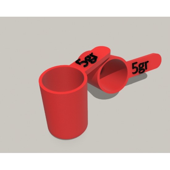 5gr Hassas Ölçü Kaşığı - Mutfak ve Takviye Edici Gıda Ölçeği - STL