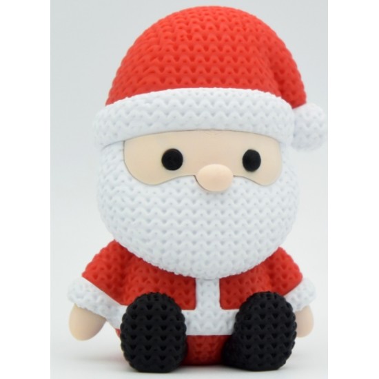 Örgü Dokulu Noel Baba Figürü - 3D Yazıcı Tasarım Yılbaşı Biblo