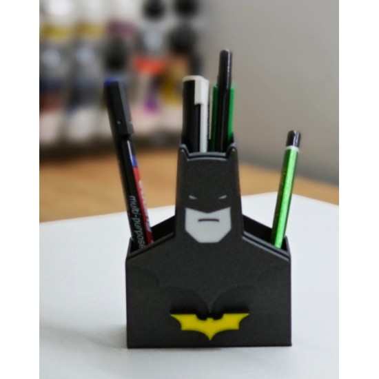 Batman Tasarımlı Masaüstü Kalemlik - Kara Şövalye Temalı Ofis Organizeri