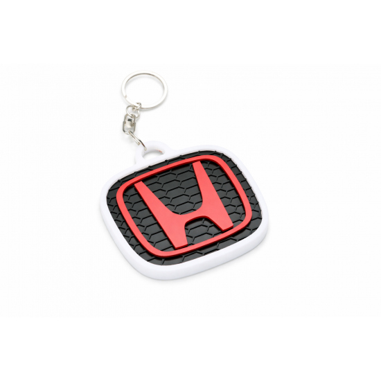 3D Baskı Honda Logo Anahtarlık – Petek Desenli Premium Araba Anahtarlığı | Kırmızı Siyah Otomotiv Aksesuar