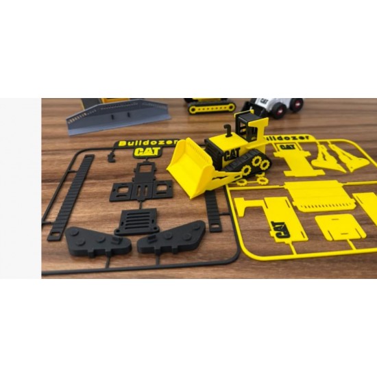 3D Baskı Buldozer Maket Kartı – Tak Çıkar Kendin Yap Model Seti