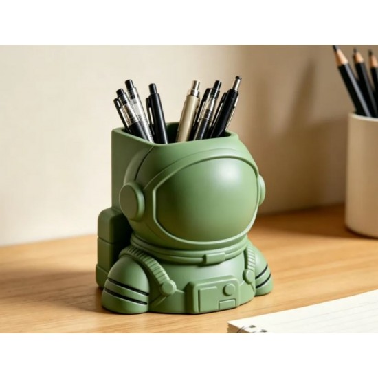 Astronot Kalemlik – 3D Baskı Uzay Temalı Masa Organizer