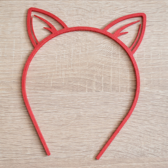 Kedi Kulaklı Taç | 3D Baskı Sevimli Cosplay ve Parti Saç Bandı