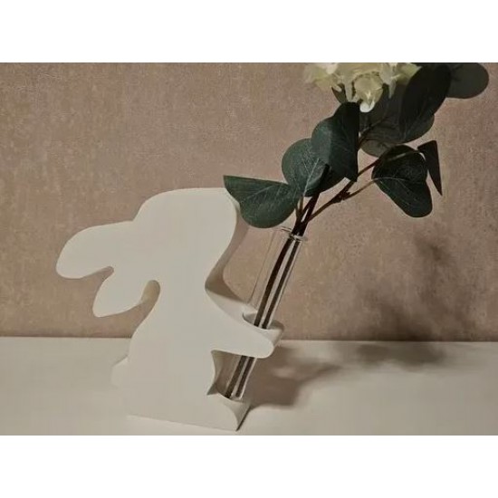 Tavşan Vazo | Dekoratif Çiçeklik | 3D Baskı Figürlü Vazo
