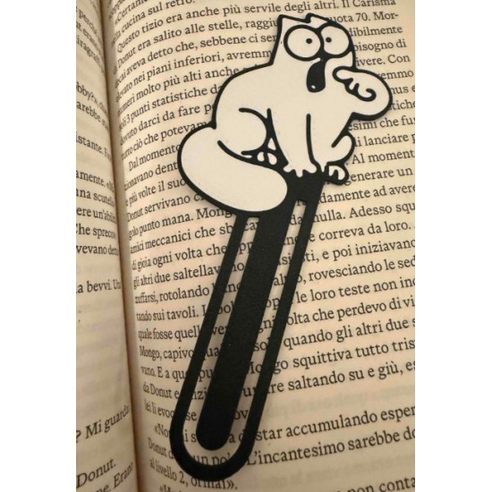 Komik Kedi Kitap Ayracı | 3D Baskı Sevimli Bookmark Kitap Tutucu