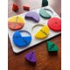 Eğitici Matematik Kesir Seti - Renkli Kesir Tablası ve Puzzle Seti - 3D Baskı Öğrenme Materyali