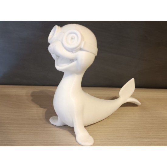 Sevimli Deniz Canlısı Figürü | 3D Baskı Gözlüklü Dekoratif Biblo
