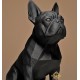 Geometrik French Bulldog Heykeli - Low Poly Dekoratif Köpek Biblo