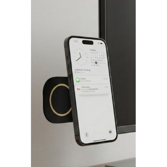 MagSafe Uyumlu Monitör Askısı - 3D Tasarım Mıknatıslı Telefon Tutucu - Masaüstü Organizer