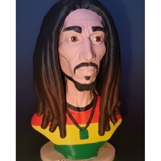 Bob Marley Dekoratif Büst Heykel - Reggae İkonu 3D Figür