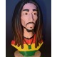 Bob Marley Dekoratif Büst Heykel - Reggae İkonu 3D Figür