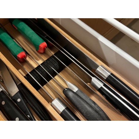 Çekmece İçi Bıçak Düzenleyici ve Koruyucu Stand - 3D Tasarım Mutfak Organizer