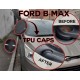 Ford B-Max Uyumlu Silecek Kolu Somun Kapak Seti - TPU Esnek Koruyucu Başlık (2 Adet)