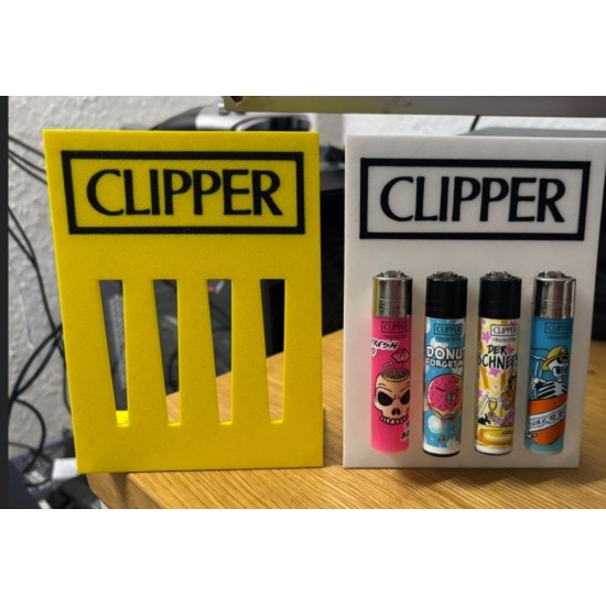 Özel Tasarım Clipper Çakmak Standı - 4'lü Masaüstü Organizer ve Sergileme Ünitesi