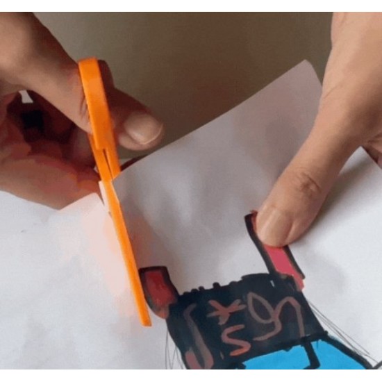 Çocuklar İçin Güvenli 3D Yazıcı Üretimi Plastik Makas - Okul Öncesi İlk Makasım Eğitim Seti