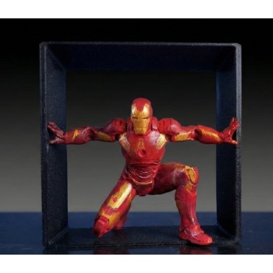 Iron Man Temalı Dekoratif Kitap Tutucu - Marvel Serisi Book Nook - 3D Yazıcı Kitaplık Aksesuarı