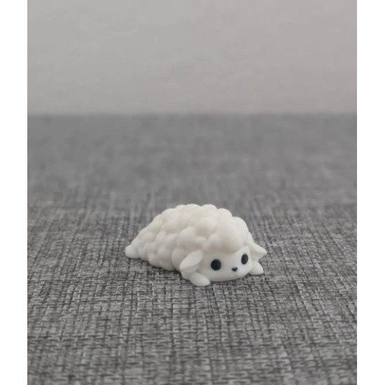 Sevimli Mini Koyun Figürü – 3D Baskı Kawaii Hayvan Dekoru (Cute Biblo)
