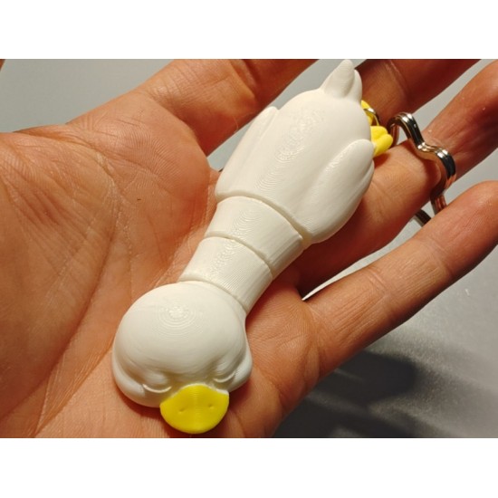 Hareketli Ördek Anahtarlık | 3D Baskı Esnek Fidget Çanta Süsü