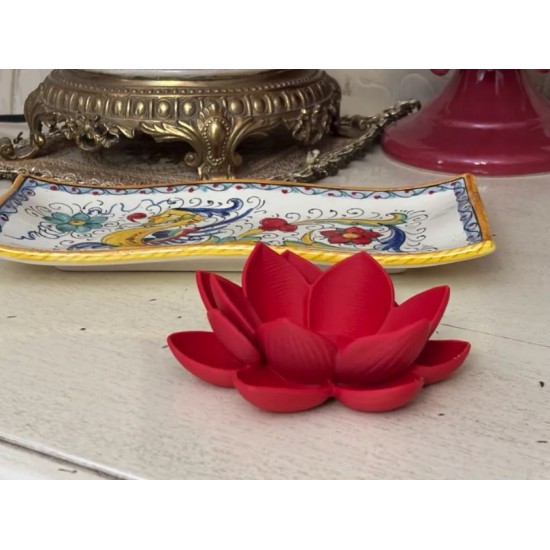 Lotus Takı Standı – 3D Baskı Dekoratif Yüzük & Aksesuar Tepsisi