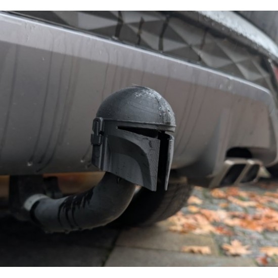 Mandalorian Temalı 3D Yazıcı Çeki Demiri Kapağı - Star Wars Araç Aksesuarı