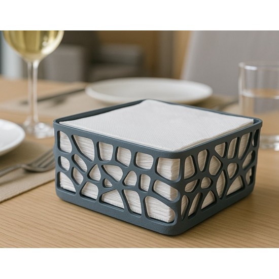 Modern Geometrik Desenli Peçetelik - 3D Yazıcı Tasarımı Dekoratif Sofra Düzenleyici