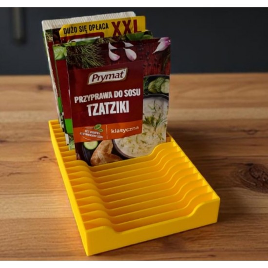 Modern Kanallı Mutfak ve Kiler Düzenleyici - Pratik Baharat ve Sos Paketi Organizeri Masaüstü Stand