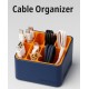 Modern Masaüstü Kablo Düzenleyici Organizer - 3D Tasarım Şarj Kablosu Standı & Estetik Kablo Saklama ve Yönetim Kutusu