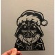 Star Wars Darth Vader Noel Baba Tasarımlı Duvar Dekoru - 3D Yazıcı Baskı Dekoratif Tablo