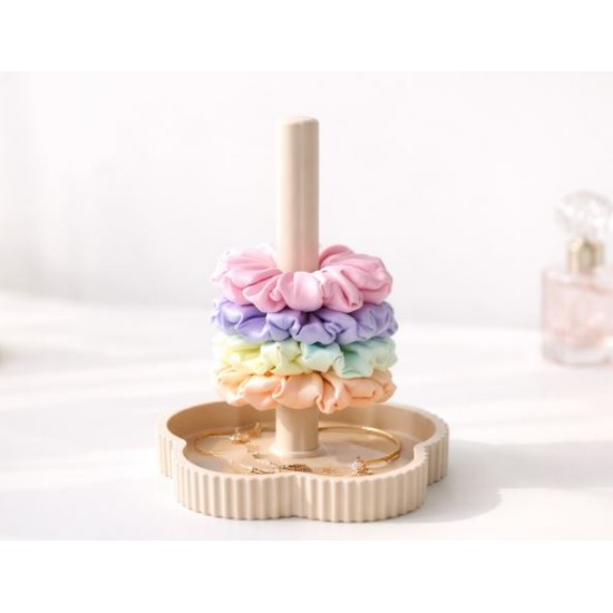Saç Lastiği Standı – 3D Baskı Scrunchie Organizer & Takı Standı (Masa Dekoru)