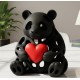 Voronoi Stil Kalpli Panda Figürü - Modern Dekoratif 3D Biblo